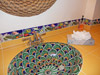 Handpainted sink in the guest bathroom.