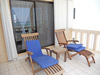 Master bedroom has bay view balcony.